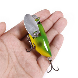 Esca per cicala di nuovo stile cucchiai doppi 6cm-12. 5g-6 # esca artificiale per la pesca dura in plastica e metallo - Product Image 4