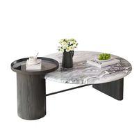 Table basse moderne gigogne dessus en marbre rond design créatif meubles de maison meubles de salon ensemble de tables basses