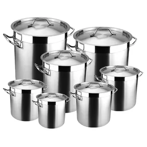 OEM Stainless Steel Stock Pots com Tampa de Vidro: Atacado Direto para Próximos Restaurateurs