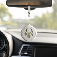 Diffuseur d'arômes pour voiture FTQS, rond, blanc, pendentif parfumé suspendu, désodorisant, OEM, marque privée, longue durée, cadeau auto