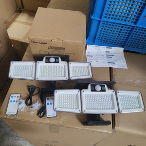 3-đầu 280 Led Ngoài Trời năng lượng mặt trời tường ánh sáng với 3 chế độ chiếu sáng IP65 không thấm nước vườn đường phố đèn USB sạc cảm biến chuyển động - Product Image 5