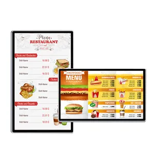 Pantalla táctil interactiva capacitiva de pulgadas Monitor de pantalla táctil montado en la pared para pantalla de anuncios de montaje en pared