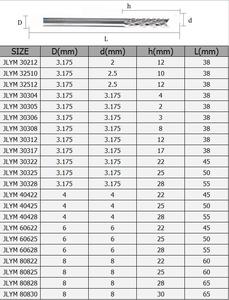 Endmill เครื่องกัดปลายข้าวโพด1มม. เครื่องกัด PCB ขนาด0.5มม. ปลายคาร์ไบด์แข็ง