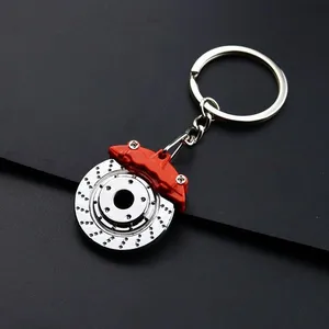 Customized Bling Luxury DIY 3D Brake Disc Car Parts Metal Zinc Alloy Keychains Accessories Supplier For Key Tag