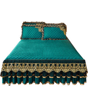 Juego <span class=keywords><strong>de</strong></span> colcha <span class=keywords><strong>de</strong></span> 3 piezas <span class=keywords><strong>de</strong></span> terciopelo <span class=keywords><strong>de</strong></span> cristal <span class=keywords><strong>de</strong></span> estilo europeo, sábanas acolchadas <span class=keywords><strong>de</strong></span> franela gruesa antideslizante, cama <span class=keywords><strong>de</strong></span> terciopelo Coral impresa - Product Image 2