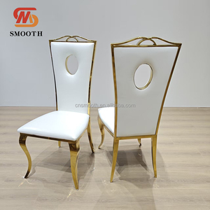 Chaise de salle <span class=keywords><strong>à</strong></span> manger en acier inoxydable doré de qualité supérieure pour mariages, banquets, restaurants, événements, <span class=keywords><strong>location</strong></span> de tables et de chaises - Product Image 1