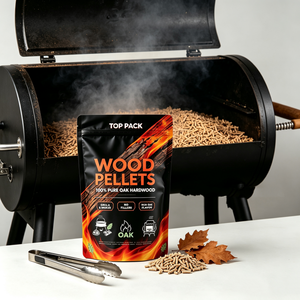 Sachet à fermeture éclair à fond plat et huit soudures latérales, personnalisé OEM, faible MOQ, pour l'emballage de granulés de bois de barbecue et de granulés de bois de fumage en chêne. - Product Image 3
