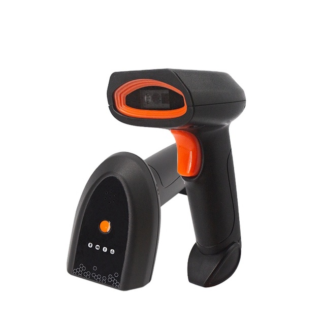 JINGXIN Wireless Portable Barcode Reader 1D 2D Handheld QR Code Scanner for Supermarket