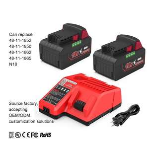 ミルM-18バッテリー高出力18vコードレスドリルツール用交換バッテリー（ミルツール用） - Product Image 1