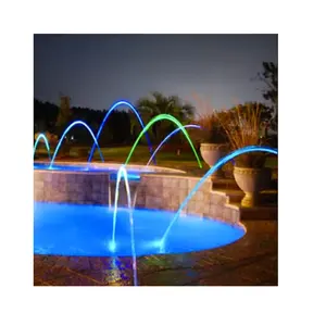 Laminarspringdüsen Unterwasserleichte Sprungsdüsen mit Schneidefunktion mit RGB kleiner Pool moderner bunter kleiner Wasserpark FBI FN17104