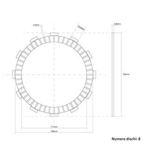 FCC nuovi dischi frizione per Suzuki RM 125 92-02 - Product Image 1