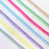 Garniture en dentelle extensible plissée de couleur unie à prix bon marché de 50 mètres pour accessoires de couture de vêtements