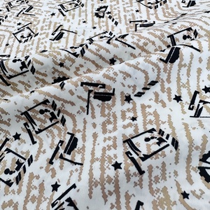 Tissu imprimé en popeline de coton 100% personnalisé 120gsm tissu respirant tissé armure toile sérigraphie tissu de chemise en coton - Product Image 2
