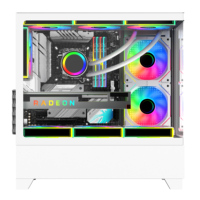 AntarcChill High Quality Micro-ATX 0.6mm SPCC Gaming Computer Case BTF White Transparent Tempered Glass Mid Tower
