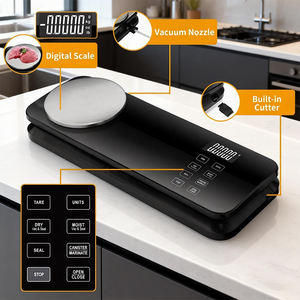 Scelleuse sous vide 80 kPa <span class=keywords><strong>avec</strong></span> balance numérique, couvercle automatique, écran tactile et mode humide/sec, système de conservation des aliments <span class=keywords><strong>avec</strong></span> sacs de scellage sous vide - Product Image 4