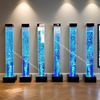 Tubes lumineux carrés à bulles d'eau changeant de couleur pour fête, meubles lumineux