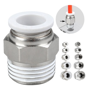 <span class=keywords><strong>1</strong></span>/8 <span class=keywords><strong>1</strong></span>/<span class=keywords><strong>4</strong></span> 3/8 <span class=keywords><strong>1</strong></span>/2 BSP R filetage mâle à 4mm 6mm 8mm 10mm laiton Push in pour s'adapter au <span class=keywords><strong>raccord</strong></span> <span class=keywords><strong>pneumatique</strong></span> pour connecteur de Tube de tuyau d'air PC <span class=keywords><strong>4</strong></span> 10 - Product Image 1