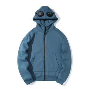 New Arrival OEM 100% Cotton Zipper-Up Embroidered Winter Letter Pattern Custom Design <b>White</b> <b>Hoodies</b> for Men - Product Image 4