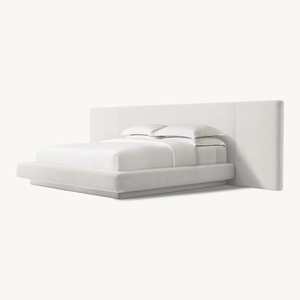 Cama <span class=keywords><strong>de</strong></span> Plataforma Tapizada Estilo Americano Moderno <span class=keywords><strong>Paramount</strong></span>, Panel <span class=keywords><strong>de</strong></span> Pared Tapizado Extra Ancho, Fondo <span class=keywords><strong>de</strong></span> Lino Suave <span class=keywords><strong>de</strong></span> Lujo, Estructura <span class=keywords><strong>de</strong></span> Cama King Size - Product Image 2