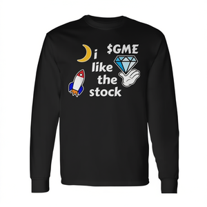 J'aime le t-shirt à manches longues Stock Rocket To Moon GME Hold Diamonds In Hand - Product Image 2