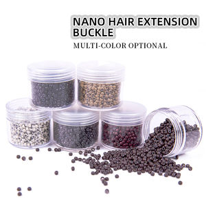 Soins capillaires magiques 1000/bouteille 5mm aluminium/cuivre perles Extensions outils <span class=keywords><strong>Micro</strong></span> anneaux avec Silicone <span class=keywords><strong>Micro</strong></span> anneaux <span class=keywords><strong>Tube</strong></span> pour perruques - Product Image 6