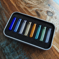 Embouts filtrants en verre colorés de taille fine avec logo