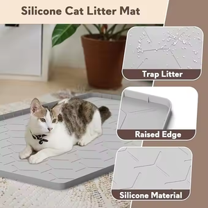 Silikon EVA Katzenstreu matte Wasserdichtes Urin-Fangpad Streu kontrolle Weniger Abfall Einfache Reinigung Wasch barer Katzenstreu - Product Image 6