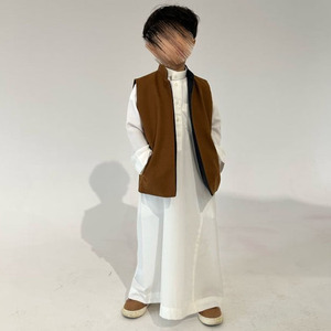 Chaleco Infantil Árabe Personalizado de Doble Cara para Niños, Estilo Dubái, para Invierno y Primavera, Listo para Ramadán - Product Image 2