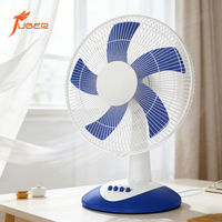 Ventilateur de table 16 pouces à 3 vitesses avec grille de protection en métal chromé anti-casse, ventilateur rafraîchissant pour chambre et bureau