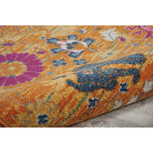 HMS 10 'oro floreale Power Loom Runner Rug Kilim moderno tappeto intrecciato antiscivolo per adolescenti preghiera Golf cotone seta astratta - Product Image 5