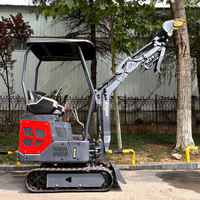 Mini-excavatrice sur chenilles de 1,5 tonne pour usage domestique, livraison gratuite, Euro5 EPA, durable, robuste, fiable, excavatrice hydraulique