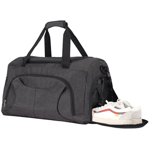 Bolsa de viaje impermeable de color gris oscuro para hombres y mujeres, bolsa de lona, mochila con compartimento para zapatos, bolsa de lona personalizada, viaje - Product Image 1