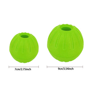 Pelota flotante de espuma EVA para perros de 7cm y 9cm con nudo de cuerda hueco, juguete interactivo de entrenamiento para mascotas, para <span class=keywords><strong>Malinois</strong></span> y Border Collie - Product Image 6