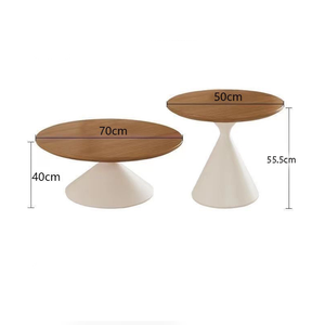 Creative Crema stile rotondo in legno <span class=keywords><strong>e</strong></span> metallo tè/tavolino minimalista <span class=keywords><strong>Mobile</strong></span> divano tavolino per piccoli spazi casa soggiorno - Product Image 6