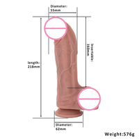 Consolador grande y realista de silicona con control remoto, vibrador con ventosa fuerte para mujeres, juguete sexual, consolador de empuje, Juguetes sexuales