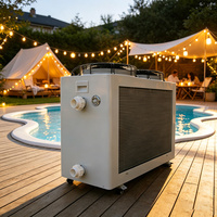 Pompe à chaleur électrique pour piscine commerciale, utilisation extérieure, volumes de 10M à 100M, contrôle par application WiFi, économie d'énergie