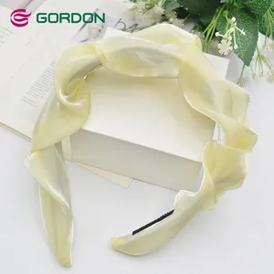 Gordon Ribbons-Diadema de resina para mujer y niña, accesorios elegantes para el cabello de lujo francés, rosa, perla, patrón de flores