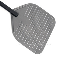 Pizza ofen Werkzeuge-Perforierte Pizza Schale 12x14 Schwarz Aluminium Metall Peel Schaufel