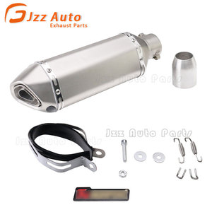 Silencieux d'échappement universel pour moto, entrée de 2 pouces, silencieux d'échappement à glissière, silencieux <span class=keywords><strong>amovible</strong></span> pour moto de rue - Product Image 3