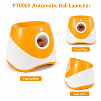 Lanceur automatique de balles pour chien 2200mAh avec distances de lancer de 3m, 6m, 9m, charge Type-C et 3 balles de tennis pour jeu interactif