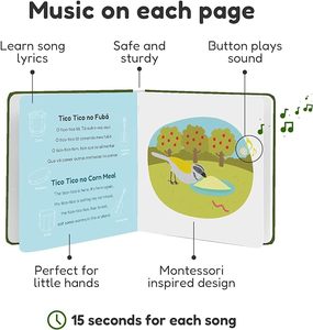Livre sonore bilingue interactif de haute qualité pour enfants, avec comptes-rendus brésiliens éducatifs et audio - Product Image 3