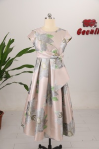 Vestidos Casuales Elegantes de Poliéster Tejido con Estampado Floral para Mujer, Talla Grande, con Spandex, para Ocasiones Especiales, Modelo 2026 - Product Image 6
