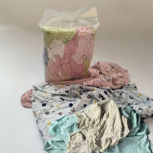 Chiffons industriels Trapo multicolores 25 kg 10 kg Grade A 100% coton, couleur claire, 10 kg pour le nettoyage industriel et l'absorption d'huile - Product Image 1
