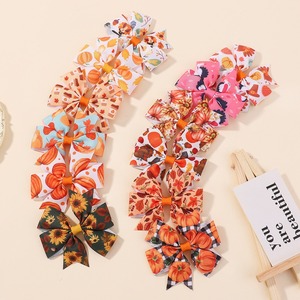 2ชิ้นแฟชั่นวินเทจพิมพ์ฟักทองโบว์ติดผมสำหรับเด็กผู้หญิงเด็กดอกไม้ชั้นน่ารักเครื่องประดับผมวันหยุดวันขอบคุณพระเจ้า - Product Image 6