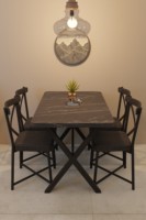 Juego de Mesa de Comedor Multifuncional de Metal, Resistente, Ecológico, Portátil, Moderno e Impermeable, Muebles para el Hogar, No Requiere Ensamblaje, ARD