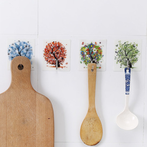 Home use, traceless <b>hooks</b>, street vendor supplies, creative bathroom and <b>kitchen</b> door <b>hooks</b>, printed transparent no-drill - Product Image 4