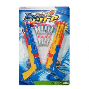 Children plastic boys toys boy soft bullet guns for kids two-piece toy gun combination with sucker accessories