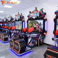 Simulateur de tir d'arcade commercial en métal et plastique, machine de jeux à monnayeur avec WiFi/écran 65 pouces, 4 jeux en anglais TT Play