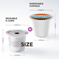 Capsules et dosettes de café réutilisables en acier inoxydable pour Keurig 2.0/1.0, sans BPA, écologiques, pour les fêtes