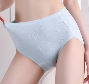 Slip Hipster taglie forti da donna slip comodi e traspiranti guance di tutti i giorni mutandine di cotone a maglia inguinale per paffuto - Product Image 1